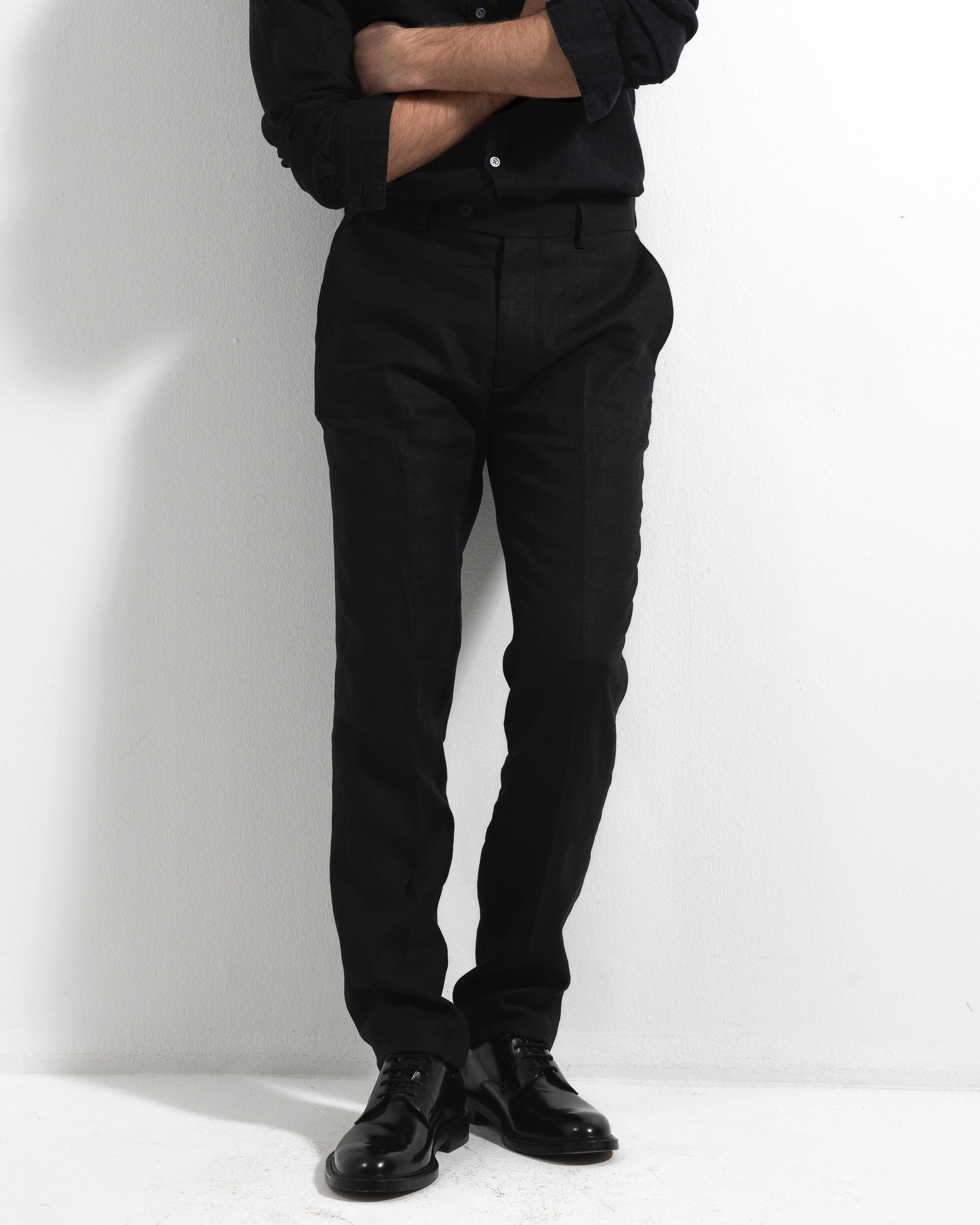 Airo Linen Trousers - Black