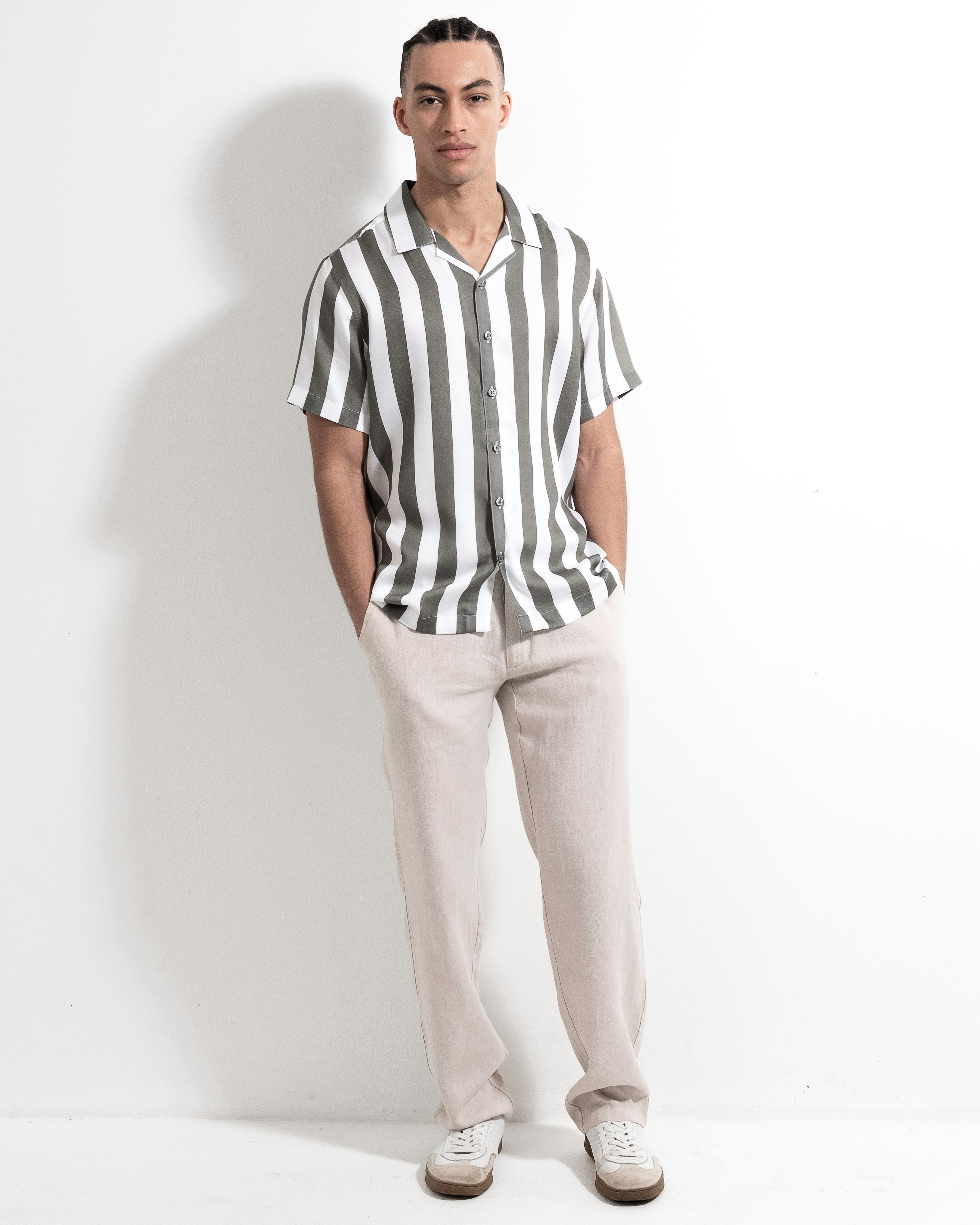 Linen Drawstring Trousers - Nature