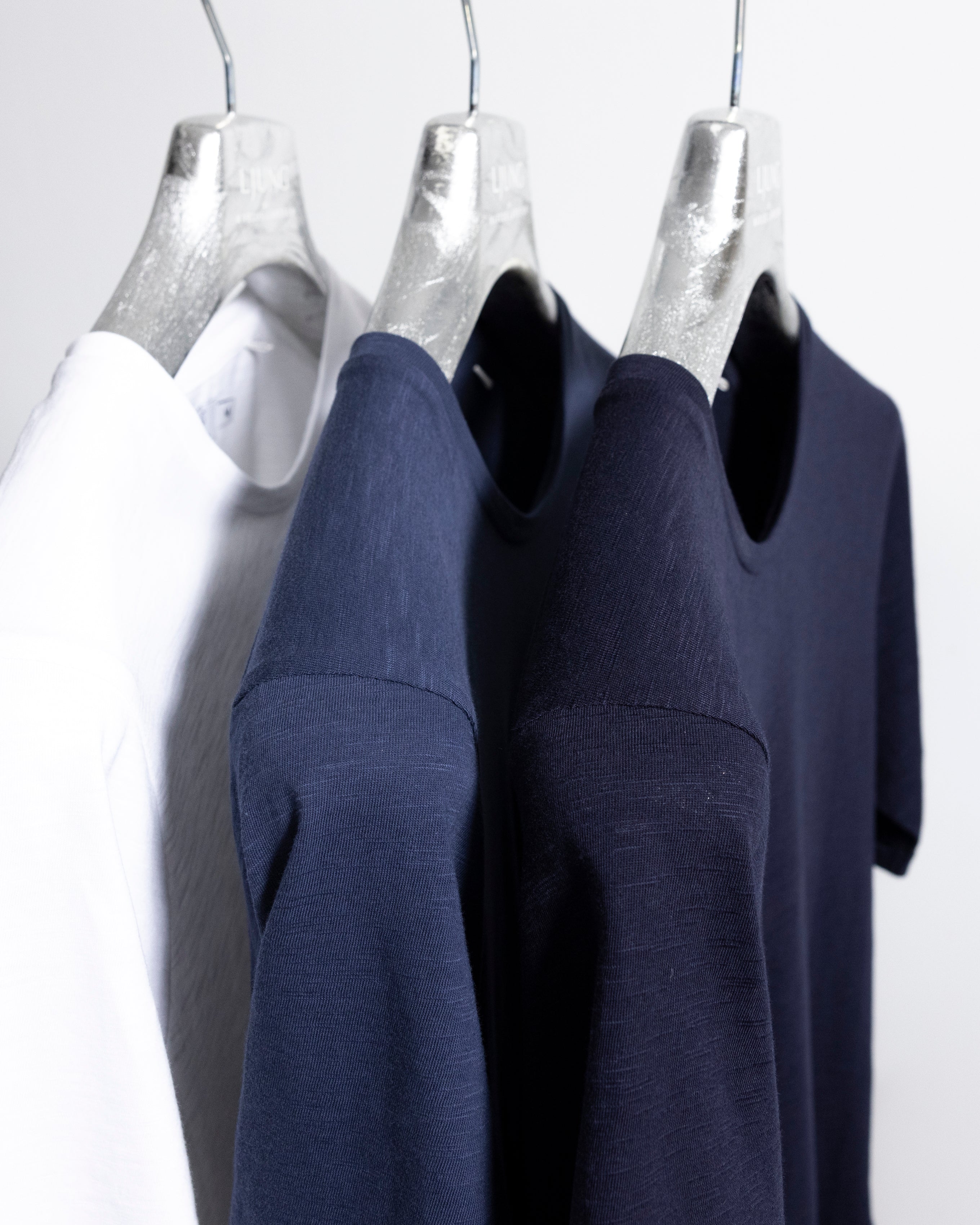 Core Tee 3 Pack - White/ Dusty Blue/ Navy-Ljung by Marcus Larsson
