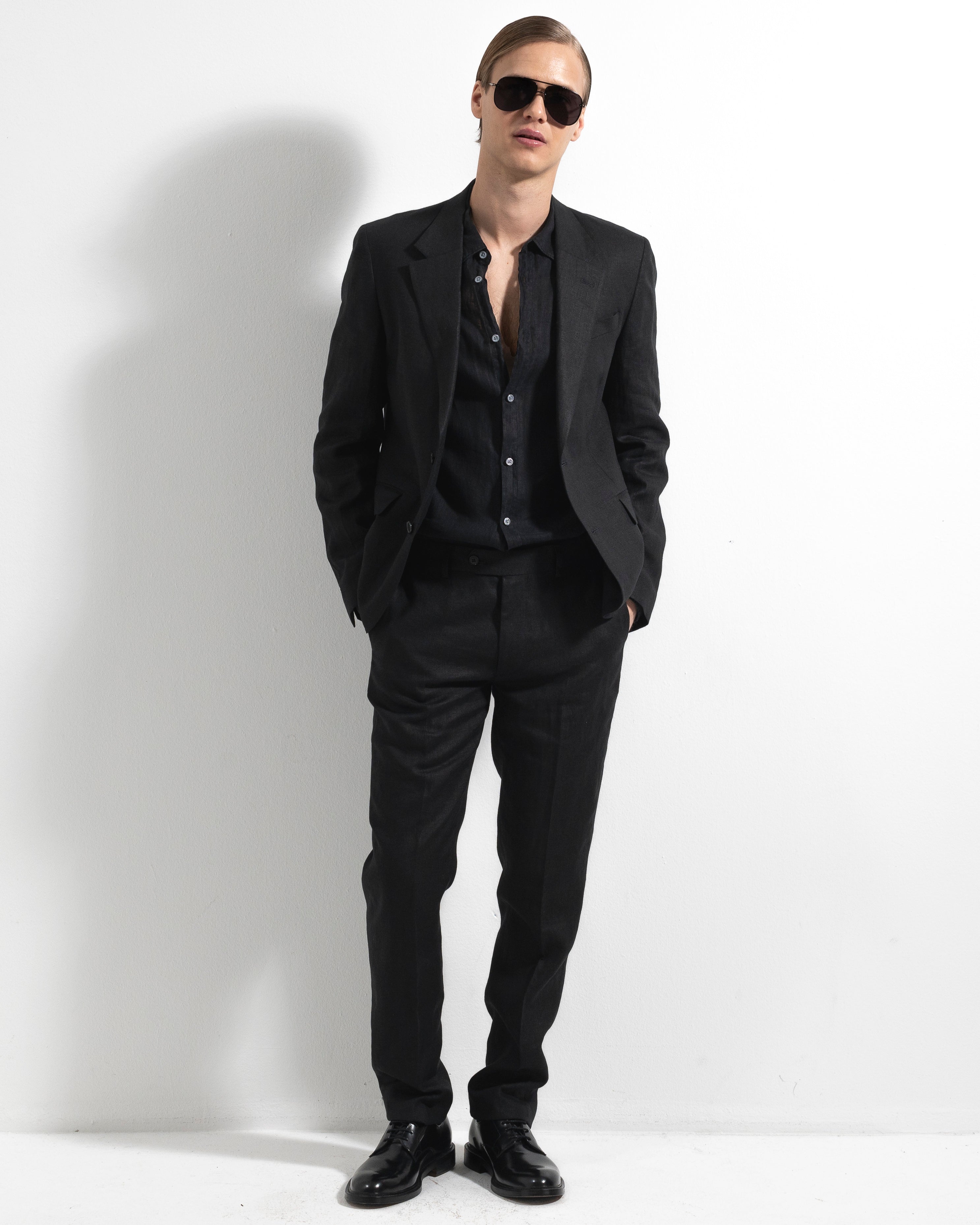 Airo Linen Suit - Black