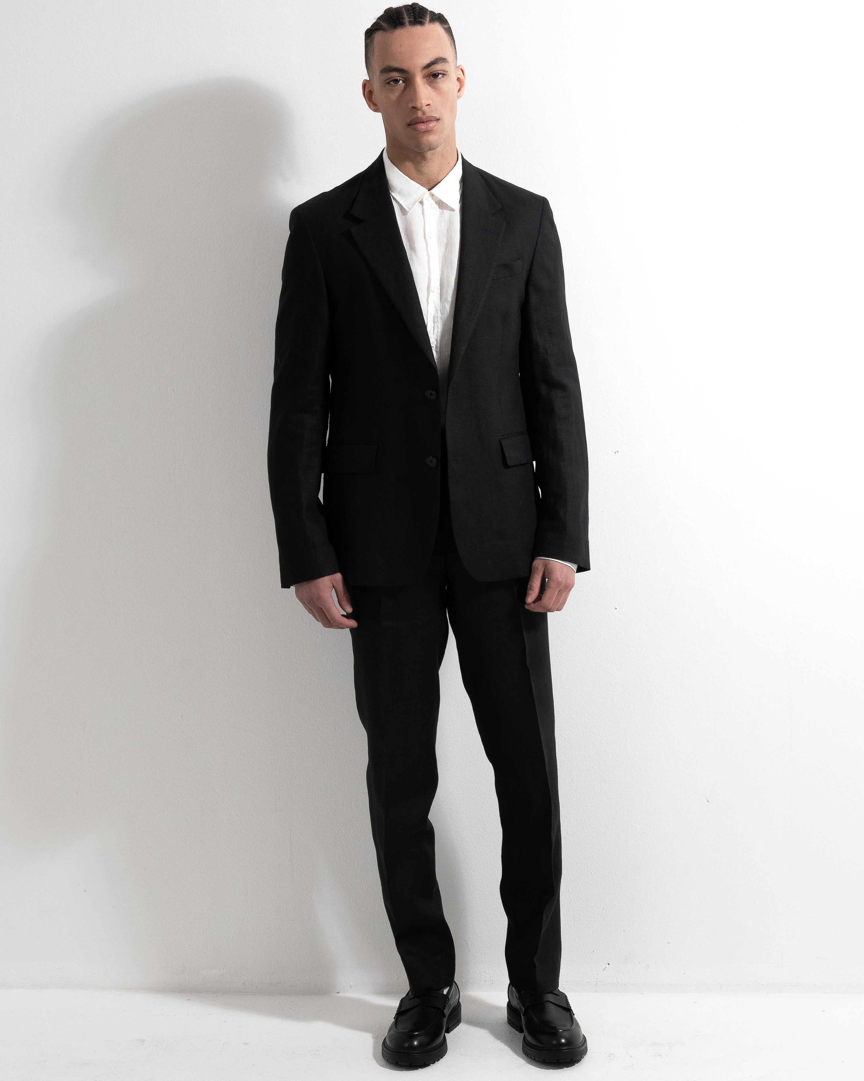 Airo Linen Suit Jacket - Black