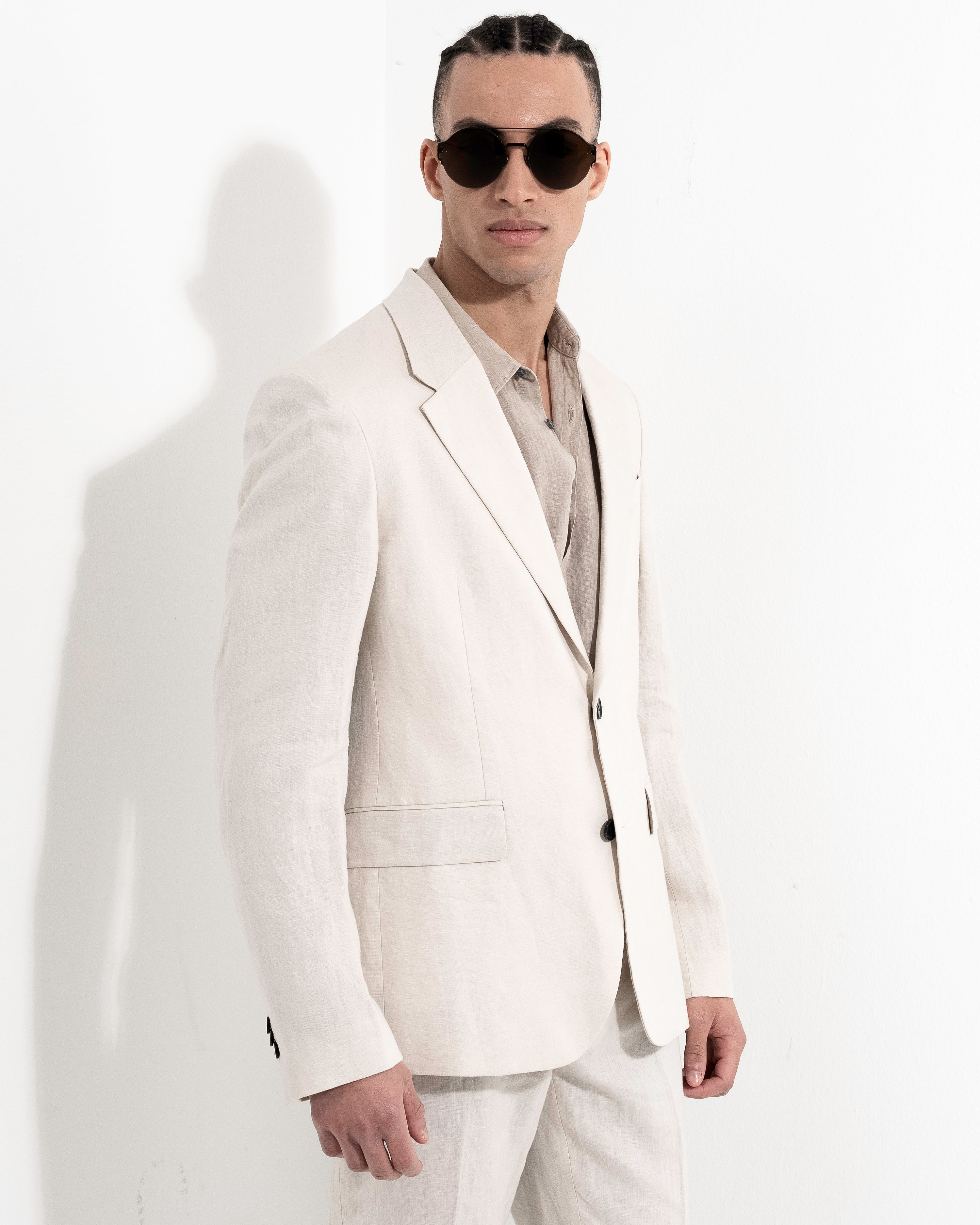 Airo Linen Suit Jacket - Nature