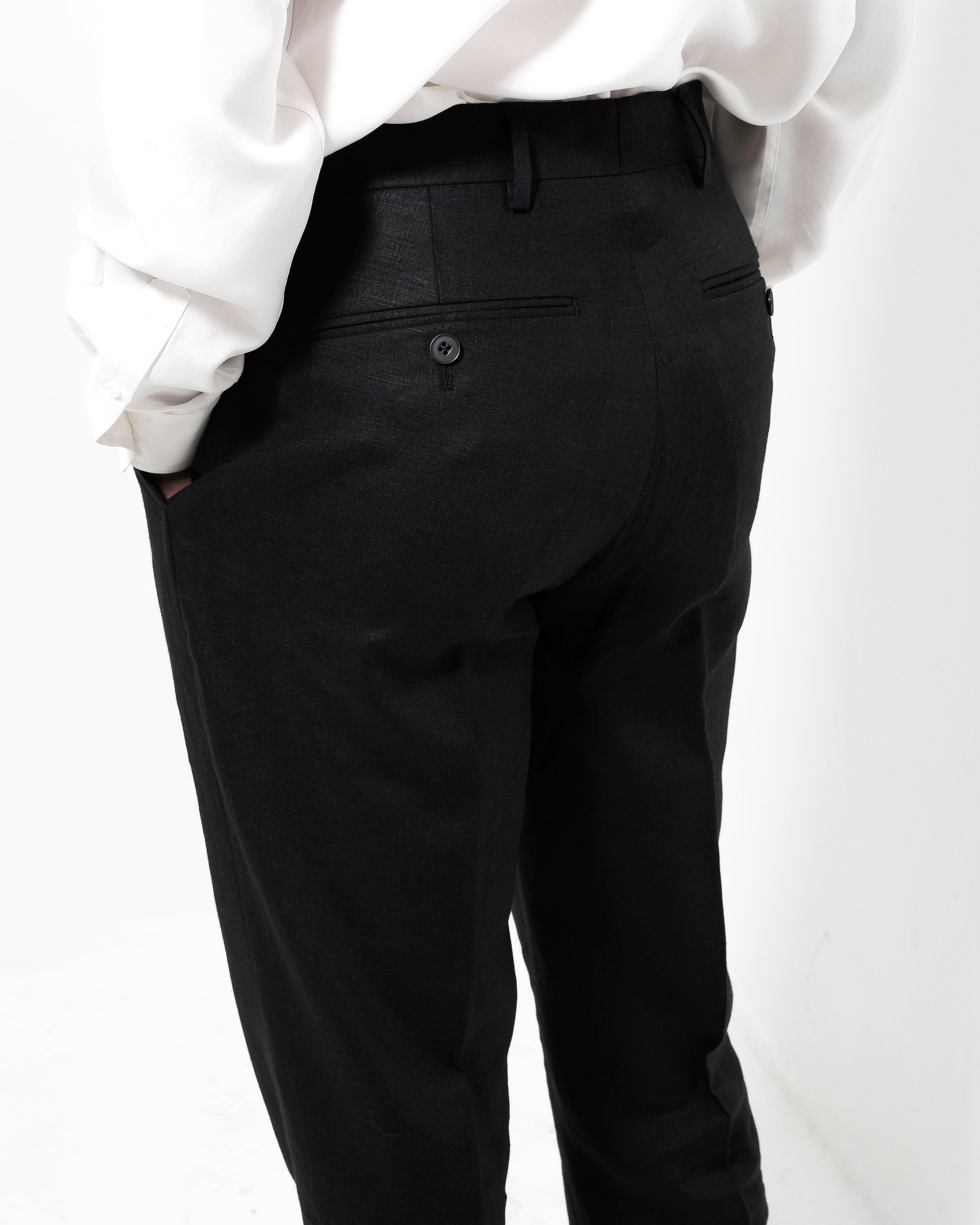 Airo Linen Trousers - Black