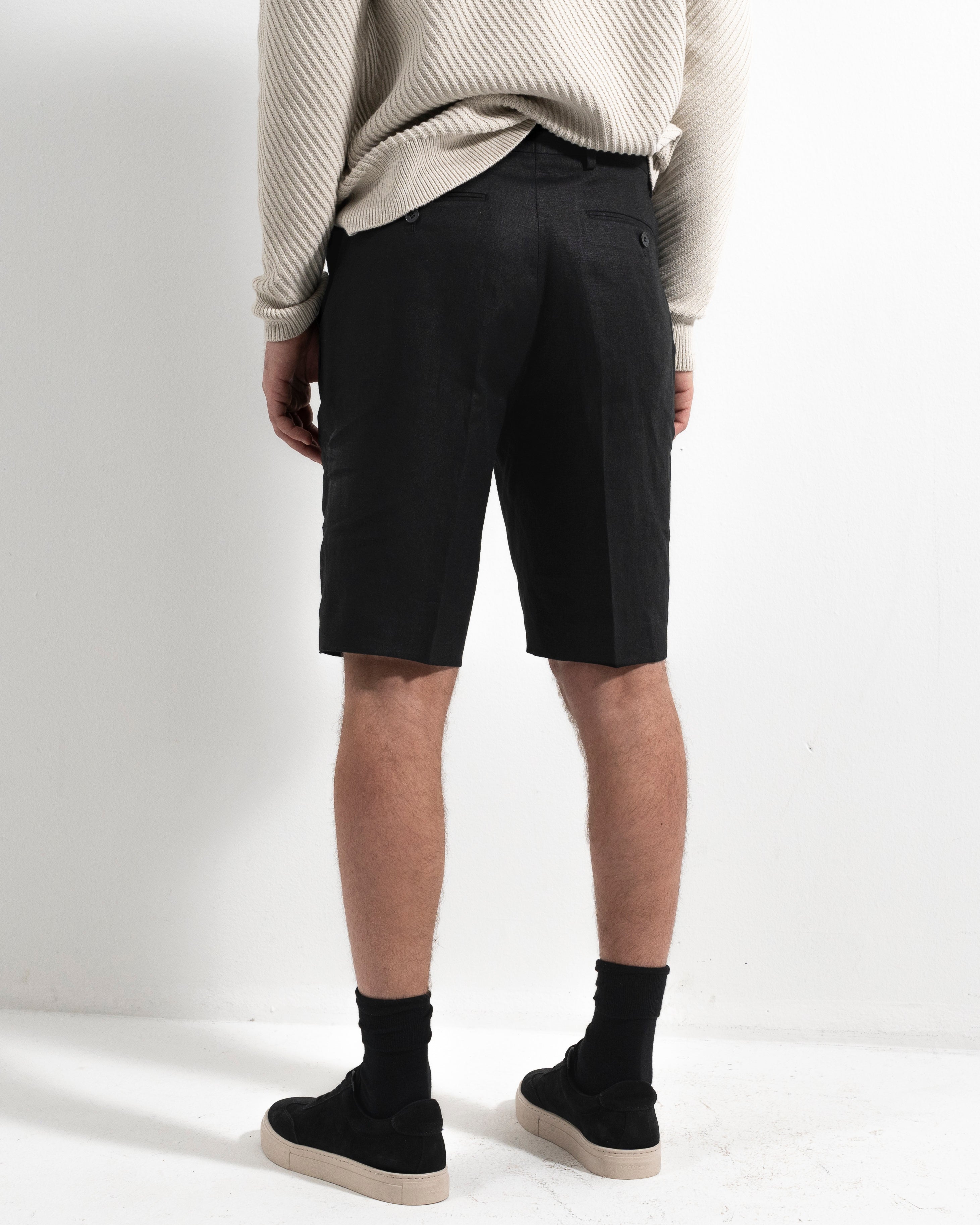 Airo Linen Shorts - Black