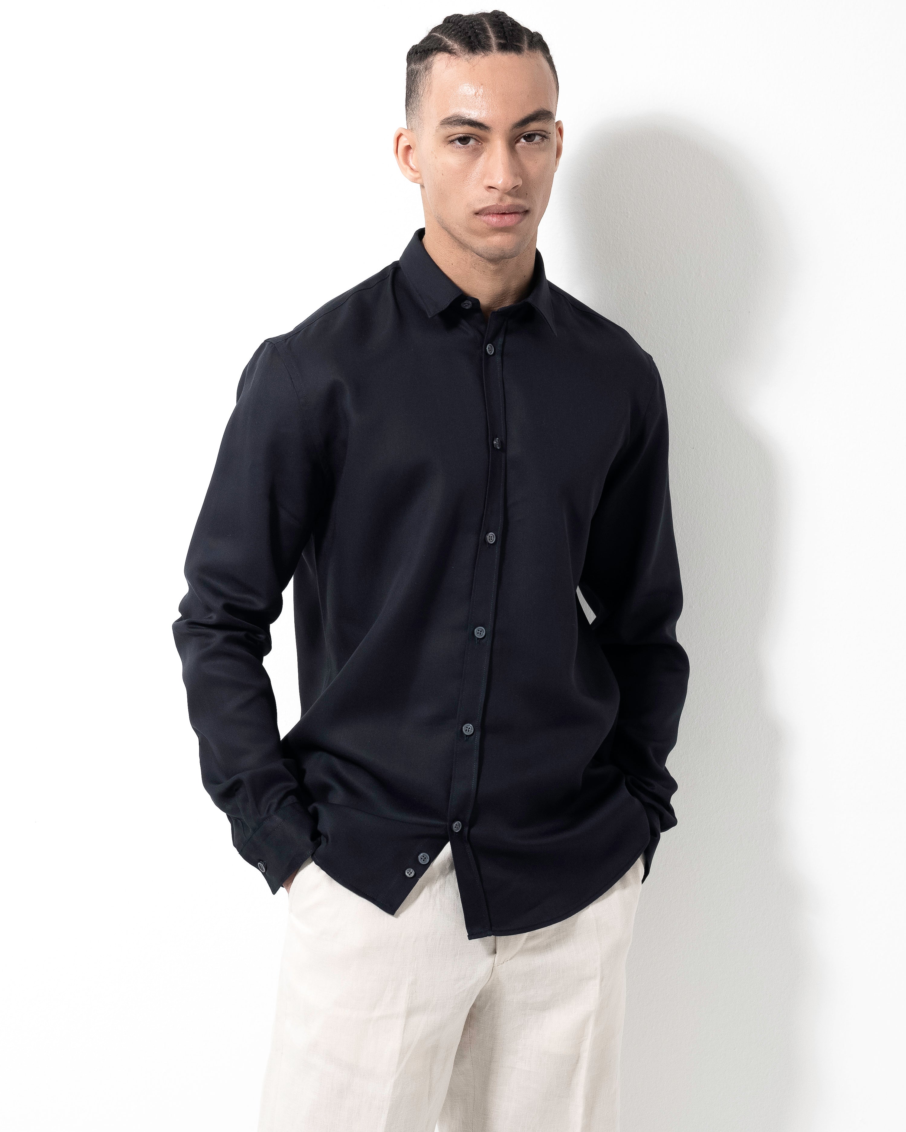 Tencel Shirt - Navy