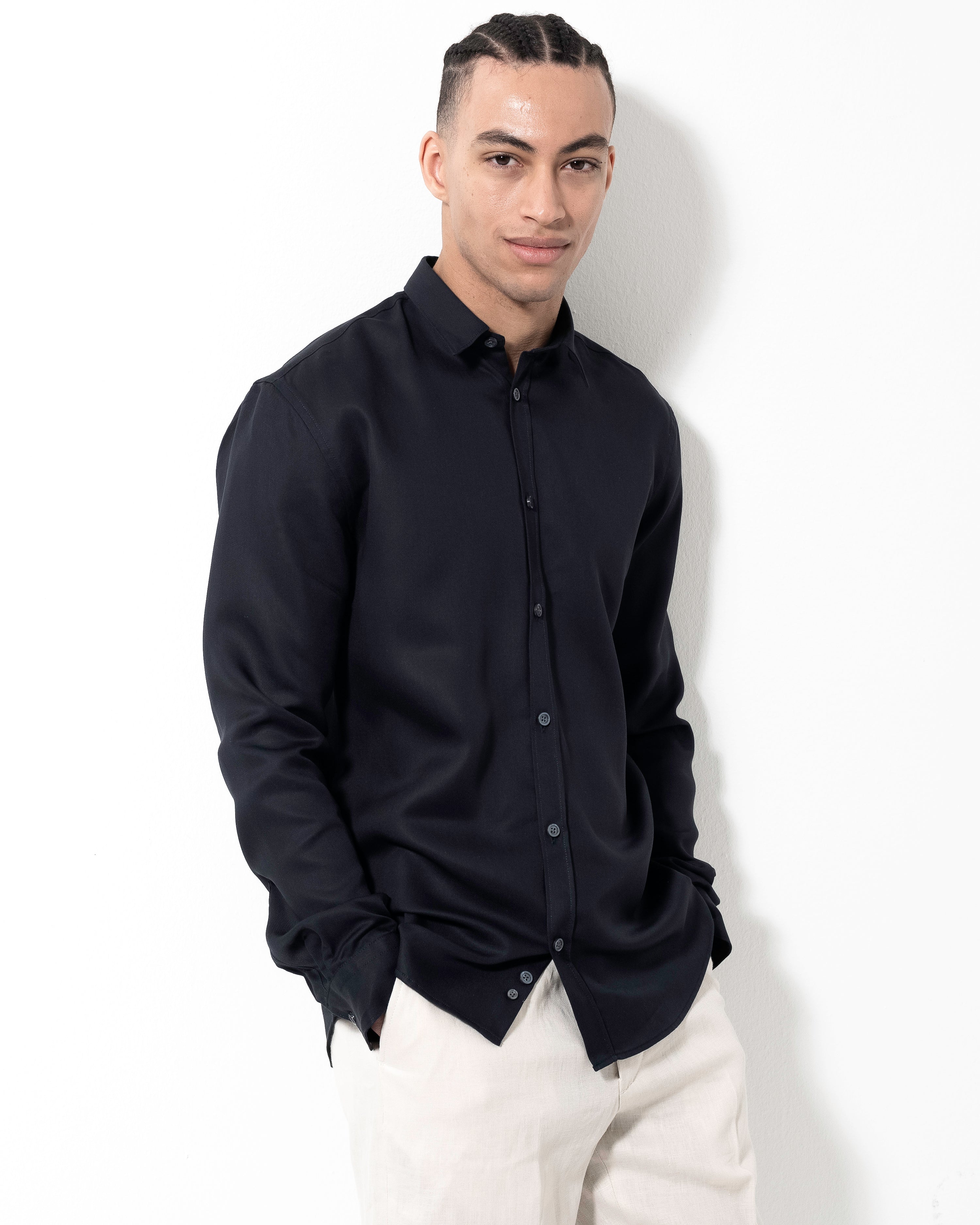 Tencel Shirt - Navy