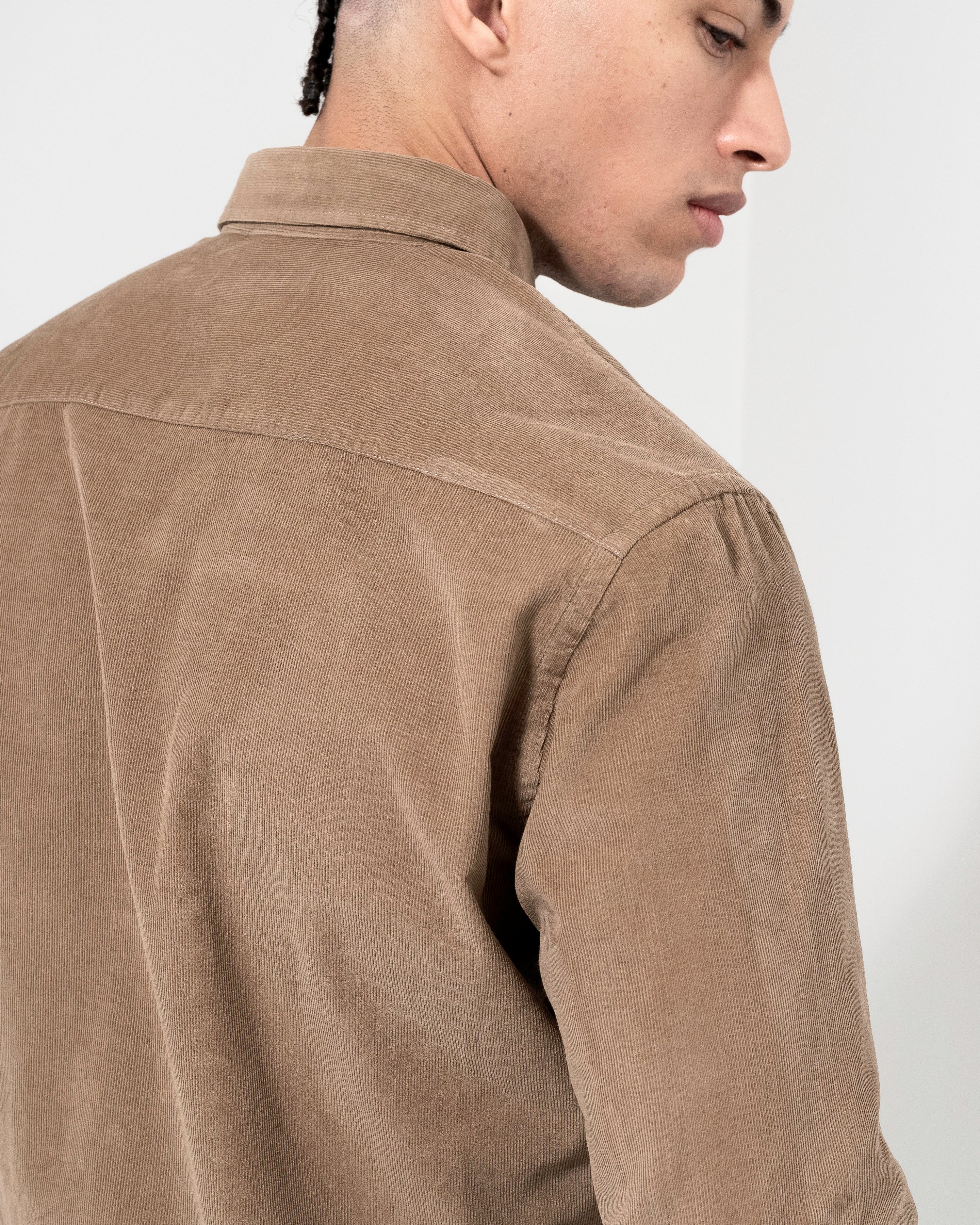 Washed Cord Shirt - Dk Nature