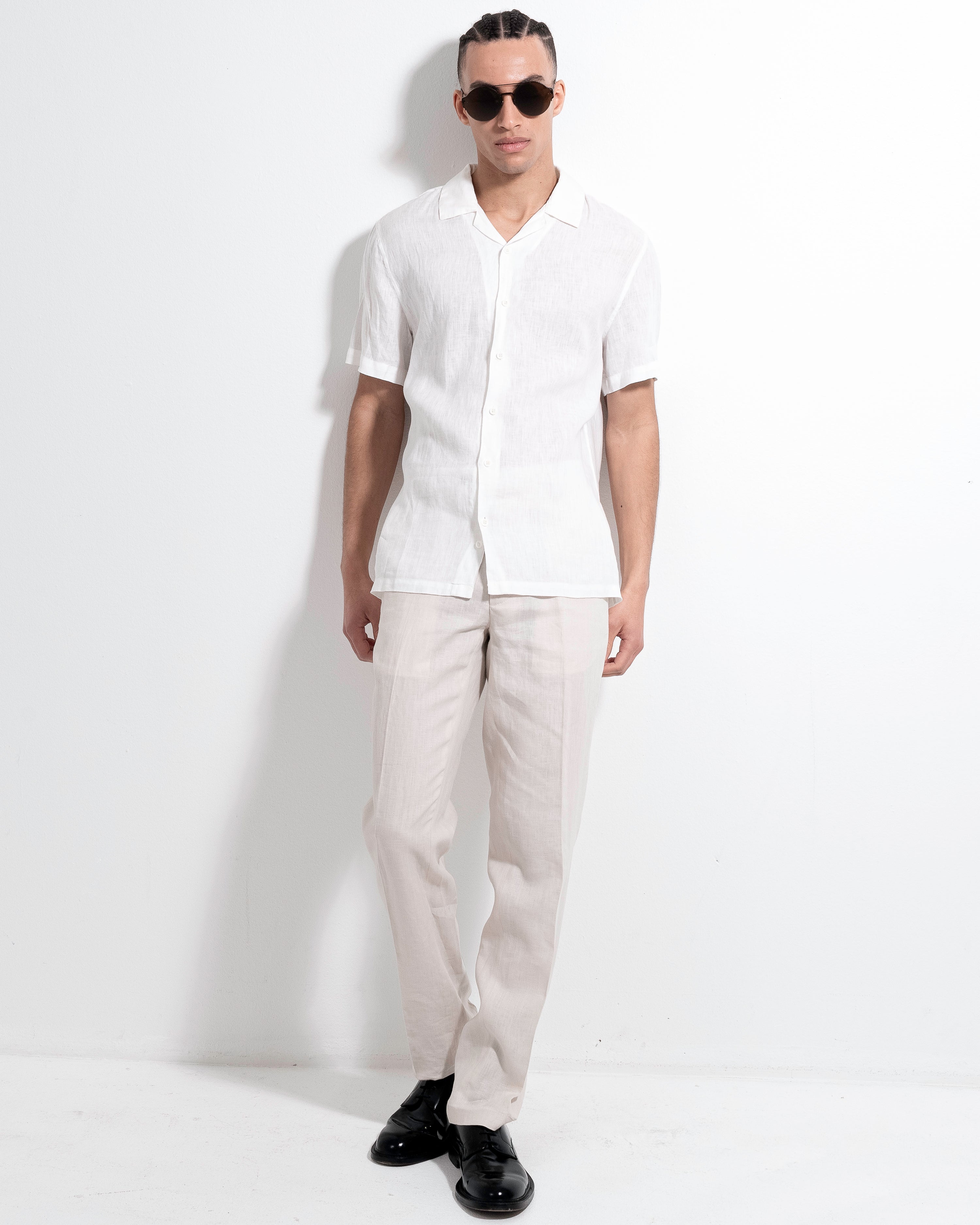 Camp Washed Linen Shirt - White