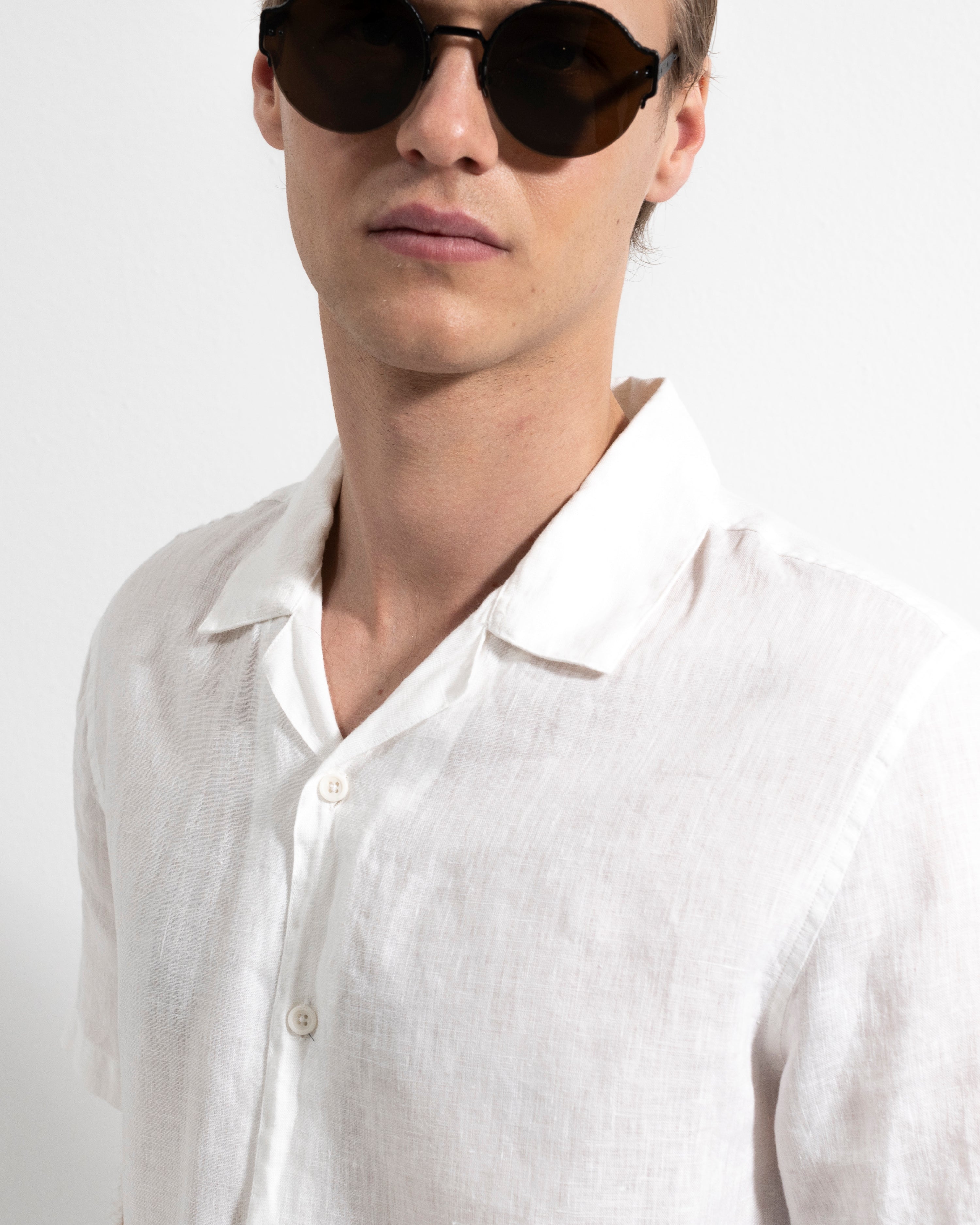 Camp Washed Linen Shirt - White