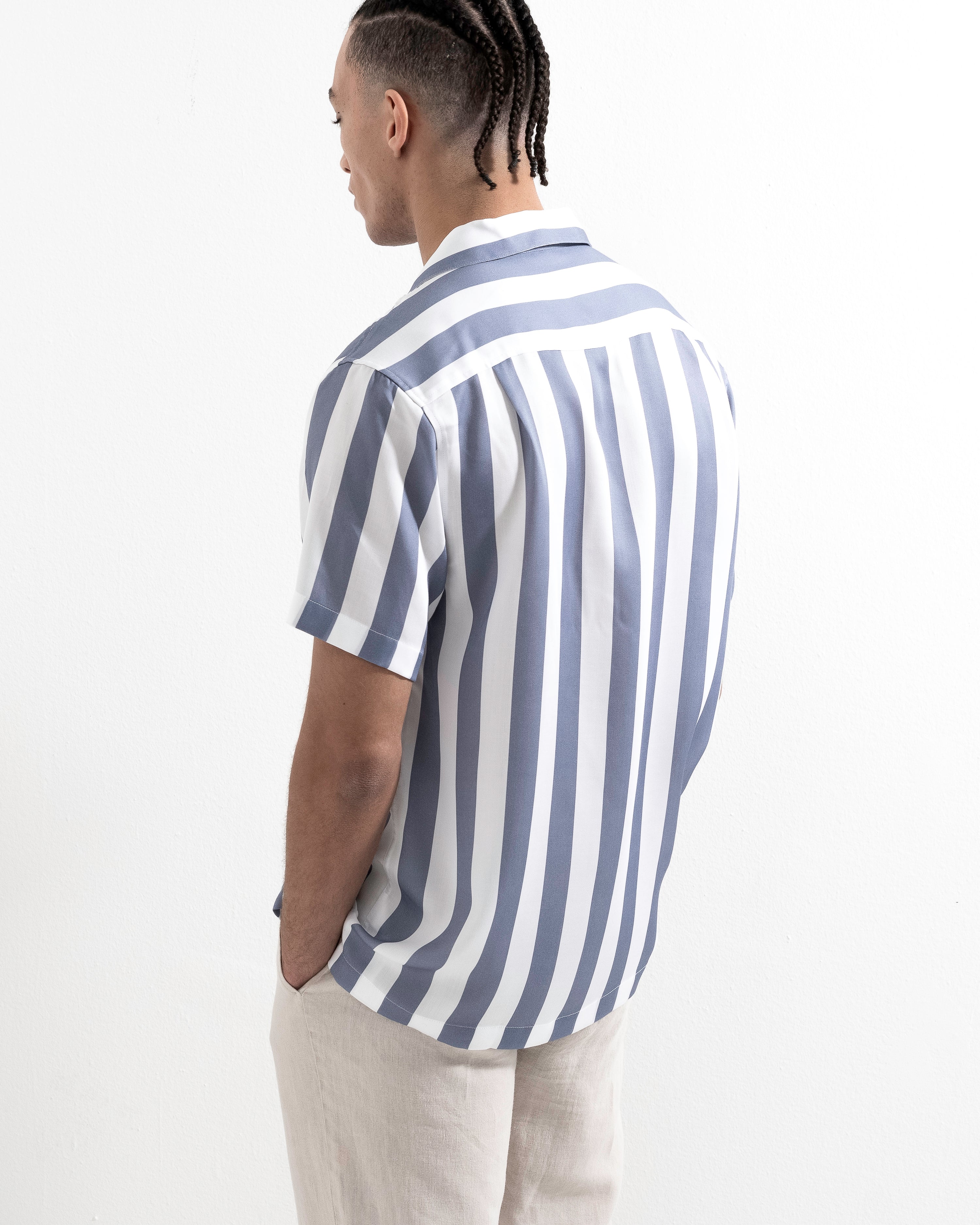 Camp Tencel Shirt - Blue Stripe