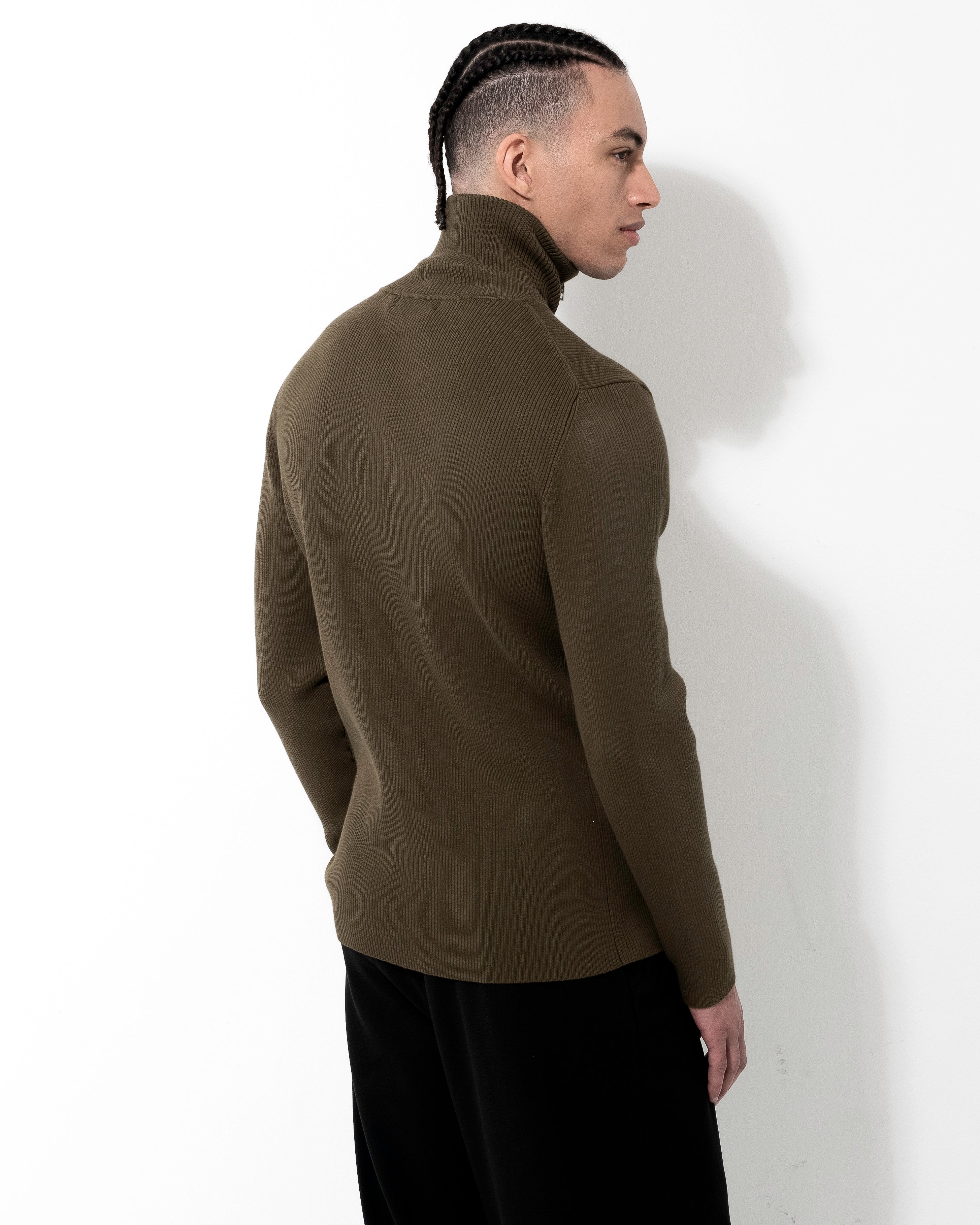 YOKE RIB ZIP-UP CARDIGAN サイズ2 オリーブ RIB ZIP-UP CARDIGAN | YOKE(ヨーク) / トップス カーディガン