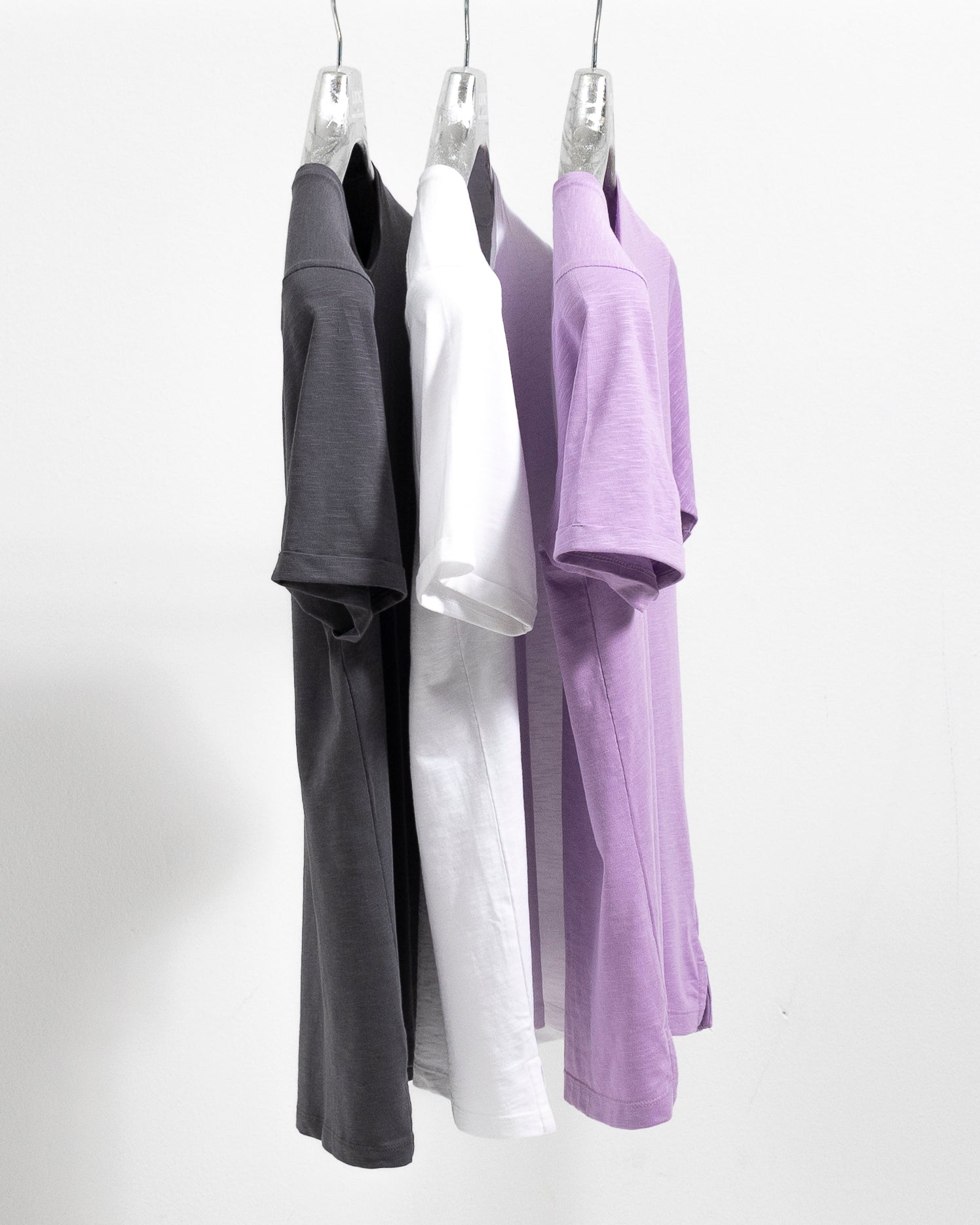 Core Tee 3 Pack - Gun Metal Grey/ White/ Dusty Orchid