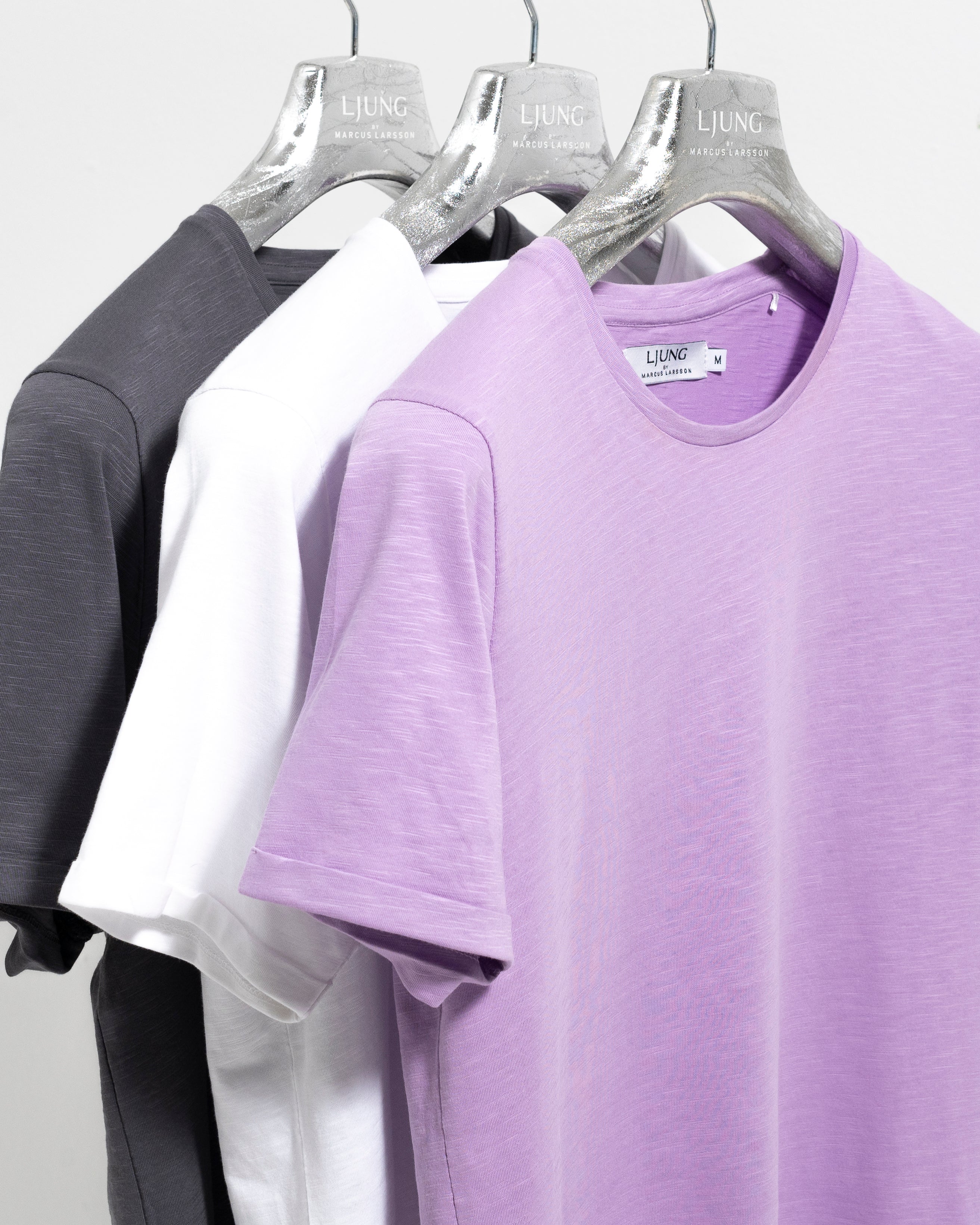 Core Tee 3 Pack - Gun Metal Grey/ White/ Dusty Orchid