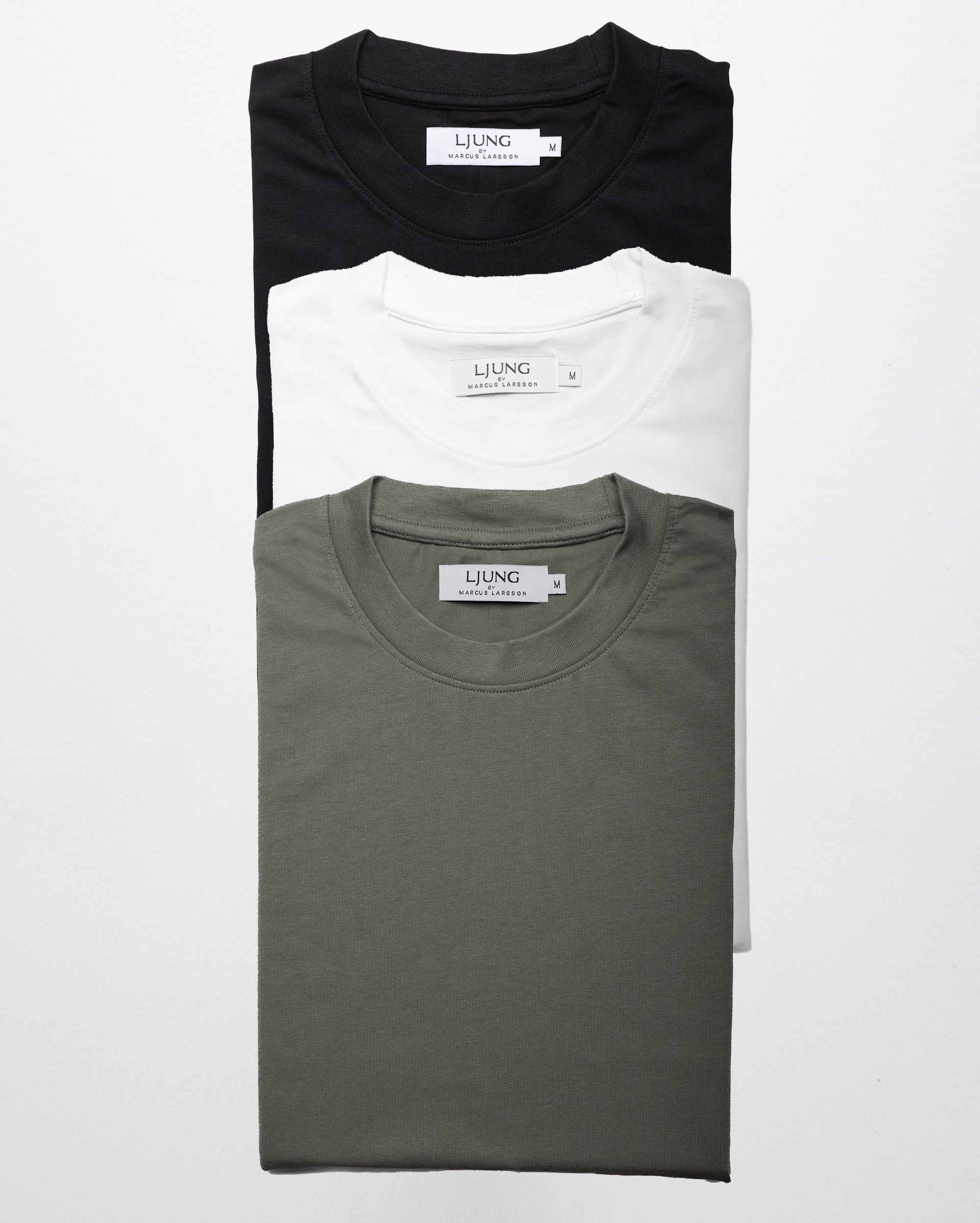 Skate Tee 3 Pack - Black/ White/ Khaki Green