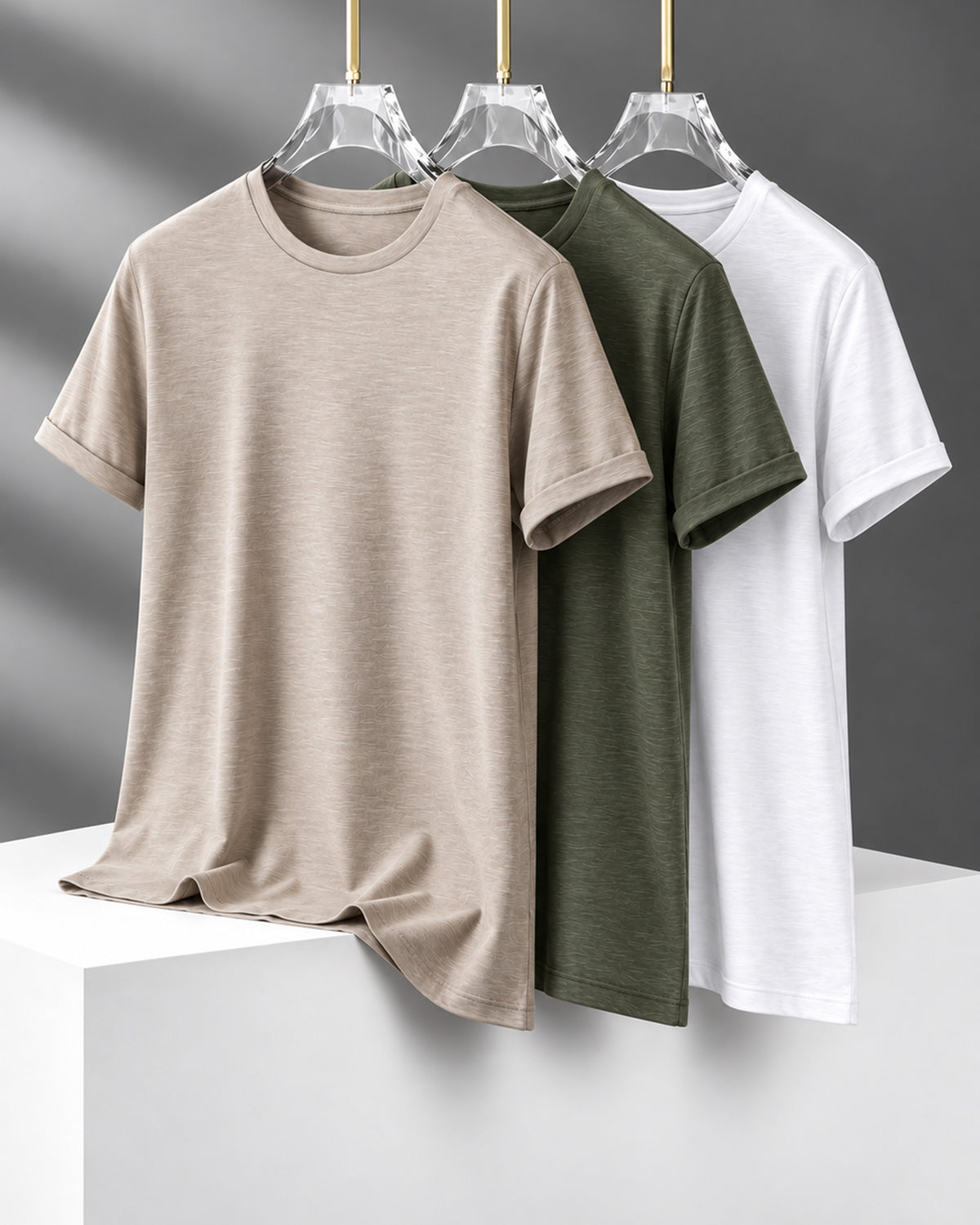 Core Tee 3 Pack - Dark Olive Green/ White/ Clay