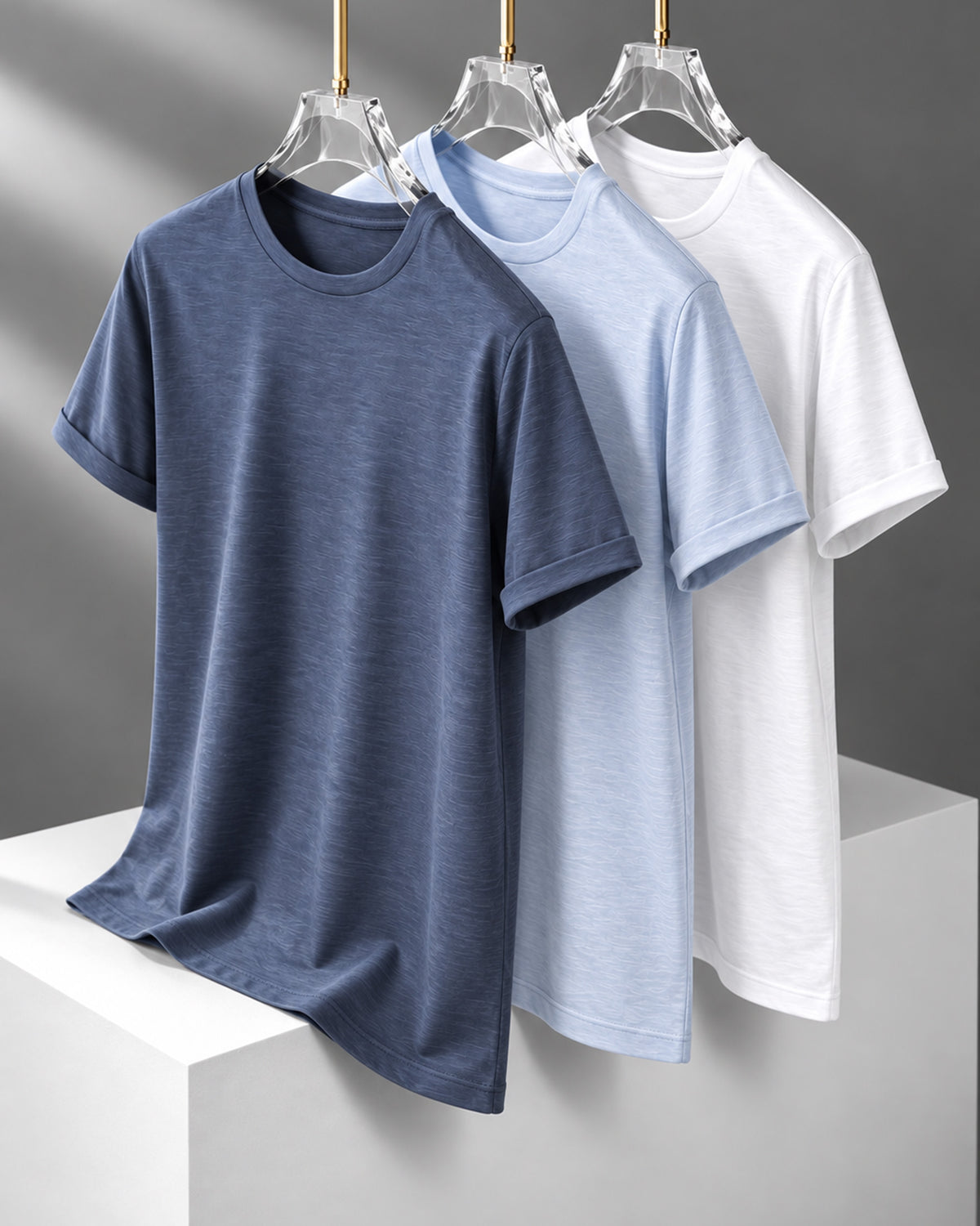 Core Tee 3 Pack - Ice Blue/ White/ Dusty Blue