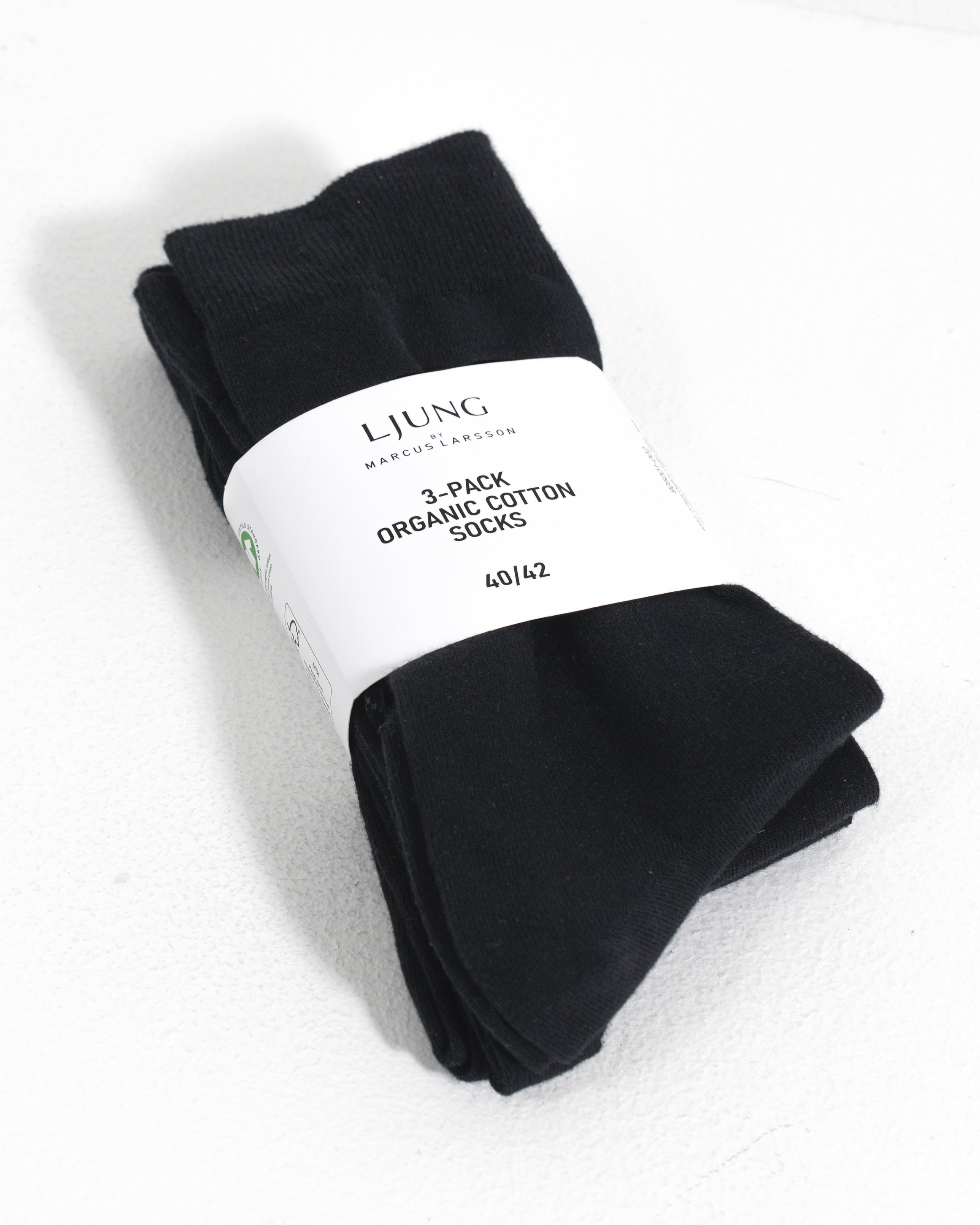 3 Pack Organic Cotton Socks - Black