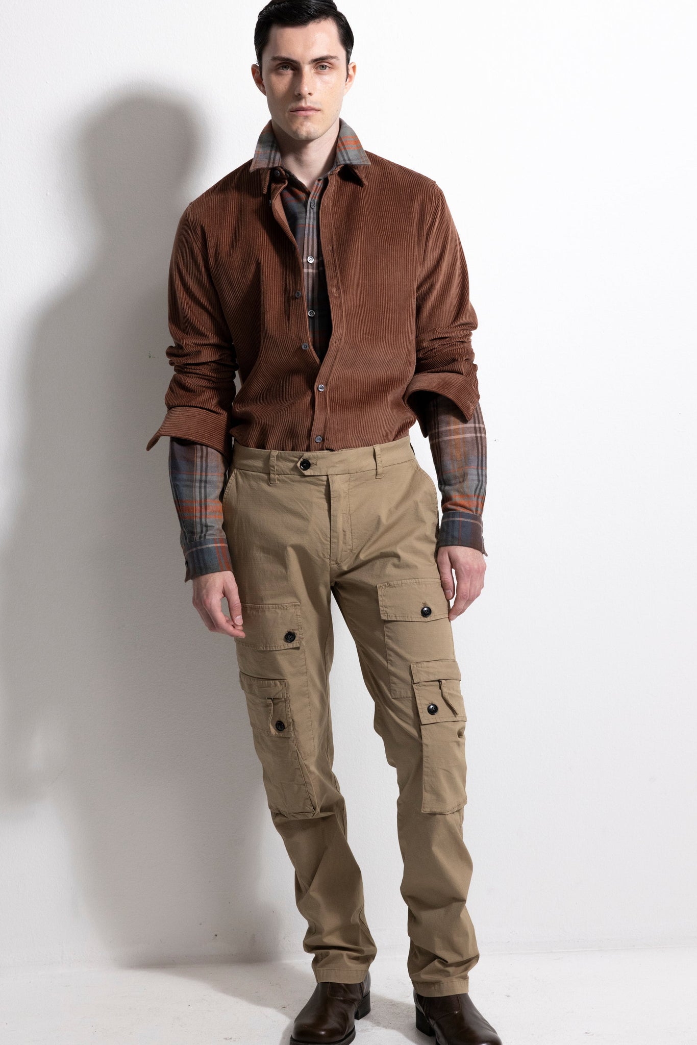 Heavy Cord Shirt - Dark Rust-Ljung by Marcus Larsson