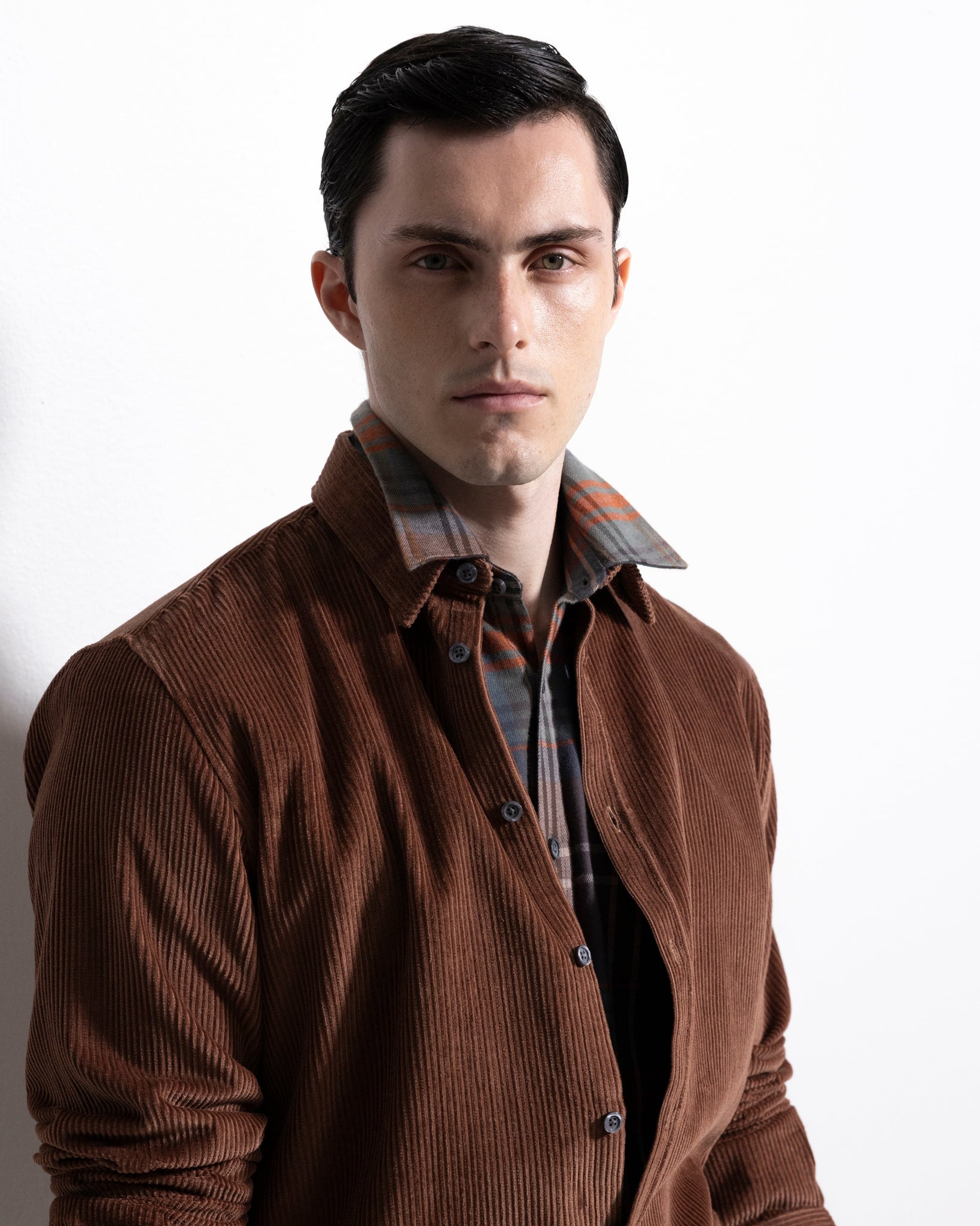 Heavy Cord Shirt - Dark Rust-Ljung by Marcus Larsson