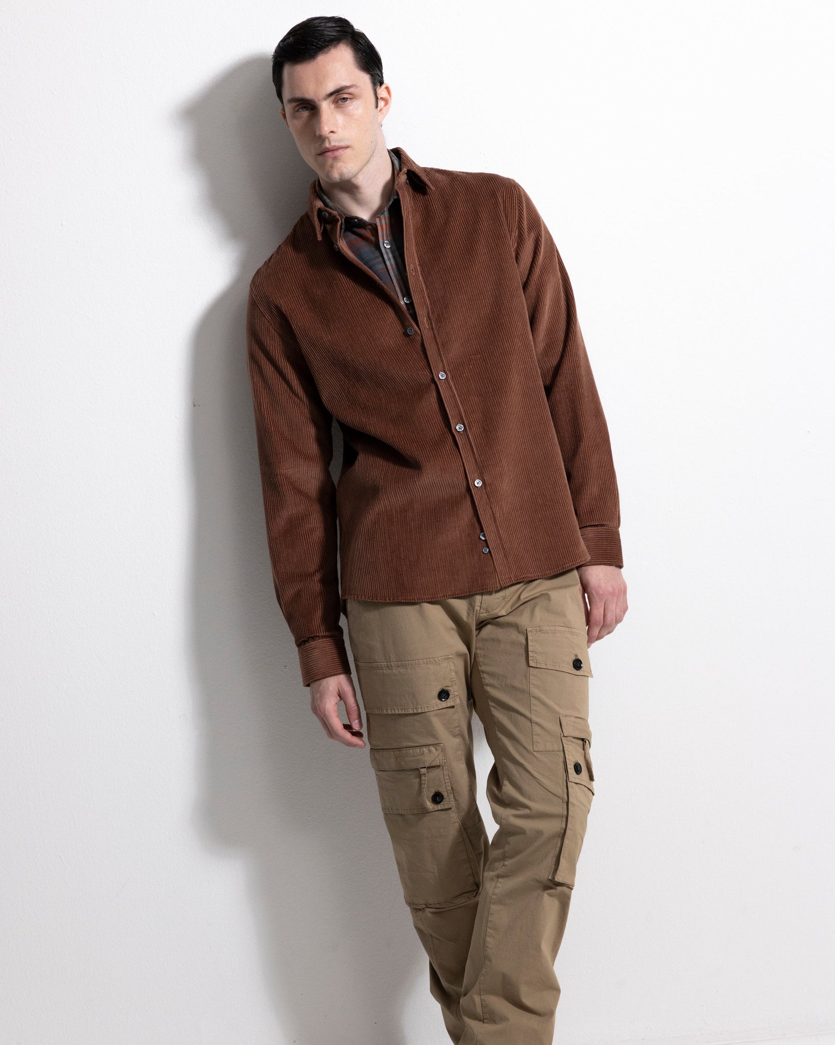 Heavy Cord Shirt - Dark Rust-Ljung by Marcus Larsson