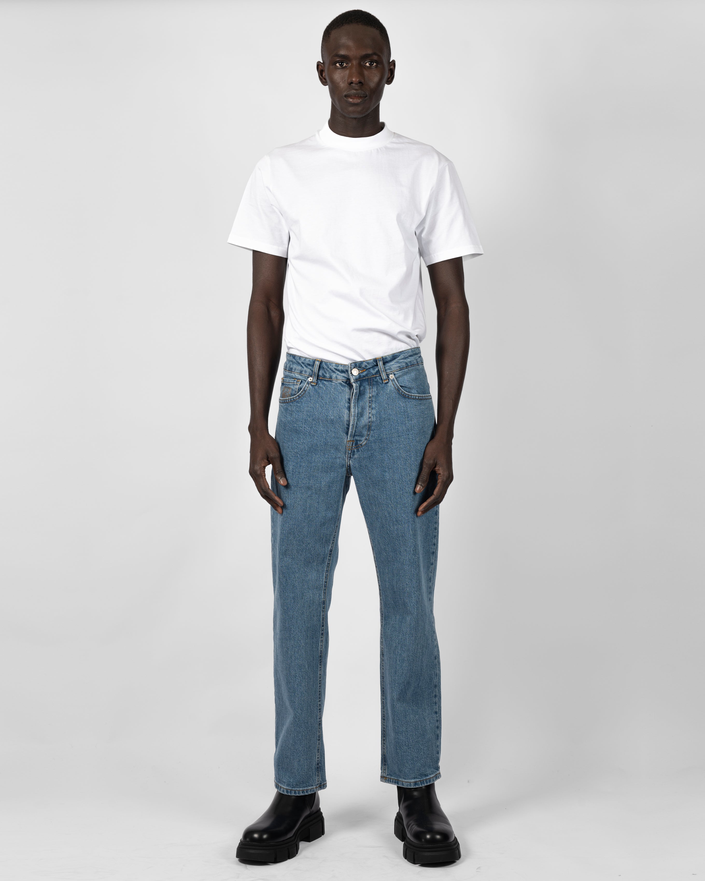 Regular Fit Jeans - Mid Blue Wash-Ljung by Marcus Larsson