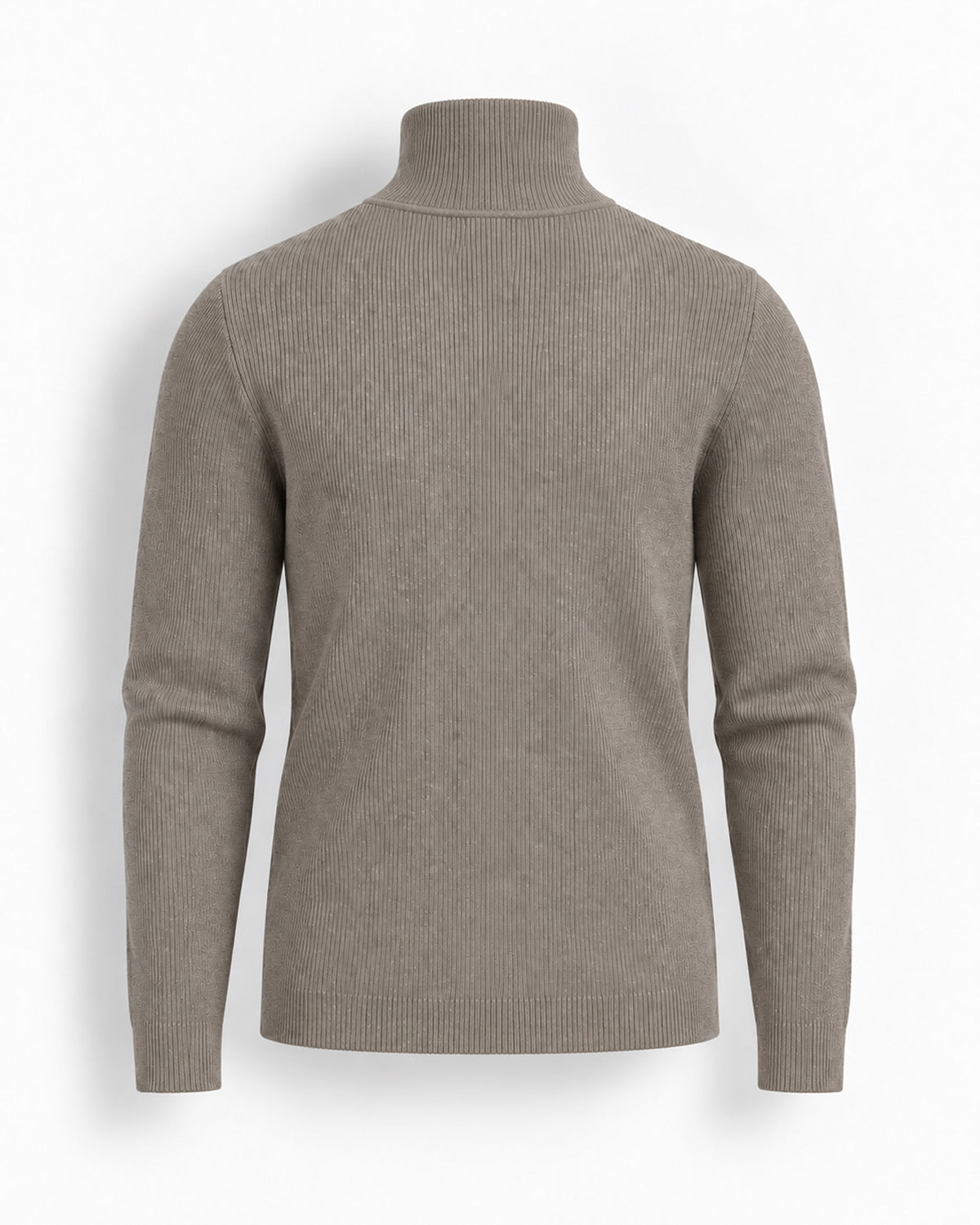 Rib Zip Cardigan - Clay Mel