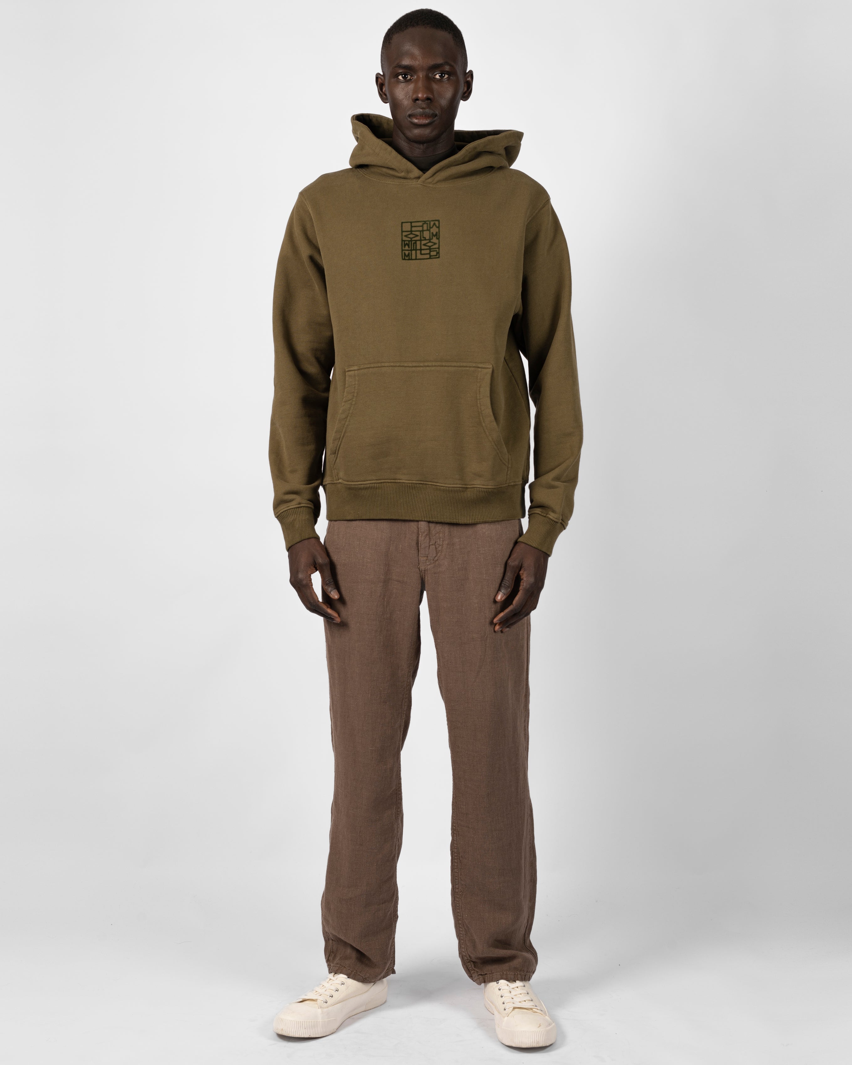 Washed Hoodie - Dk Moss Green-Ljung by Marcus Larsson