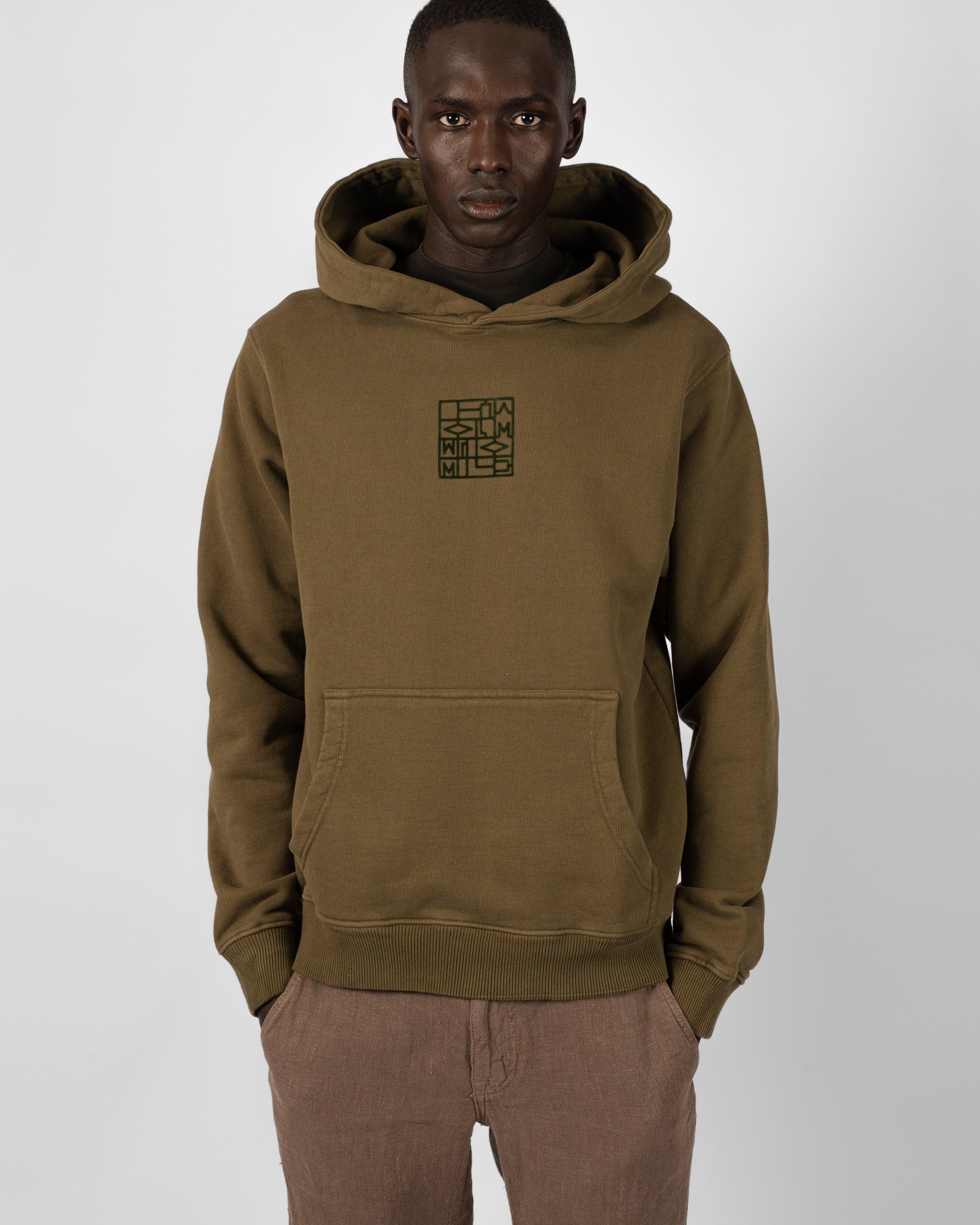 Washed Hoodie - Dk Moss Green-Ljung by Marcus Larsson