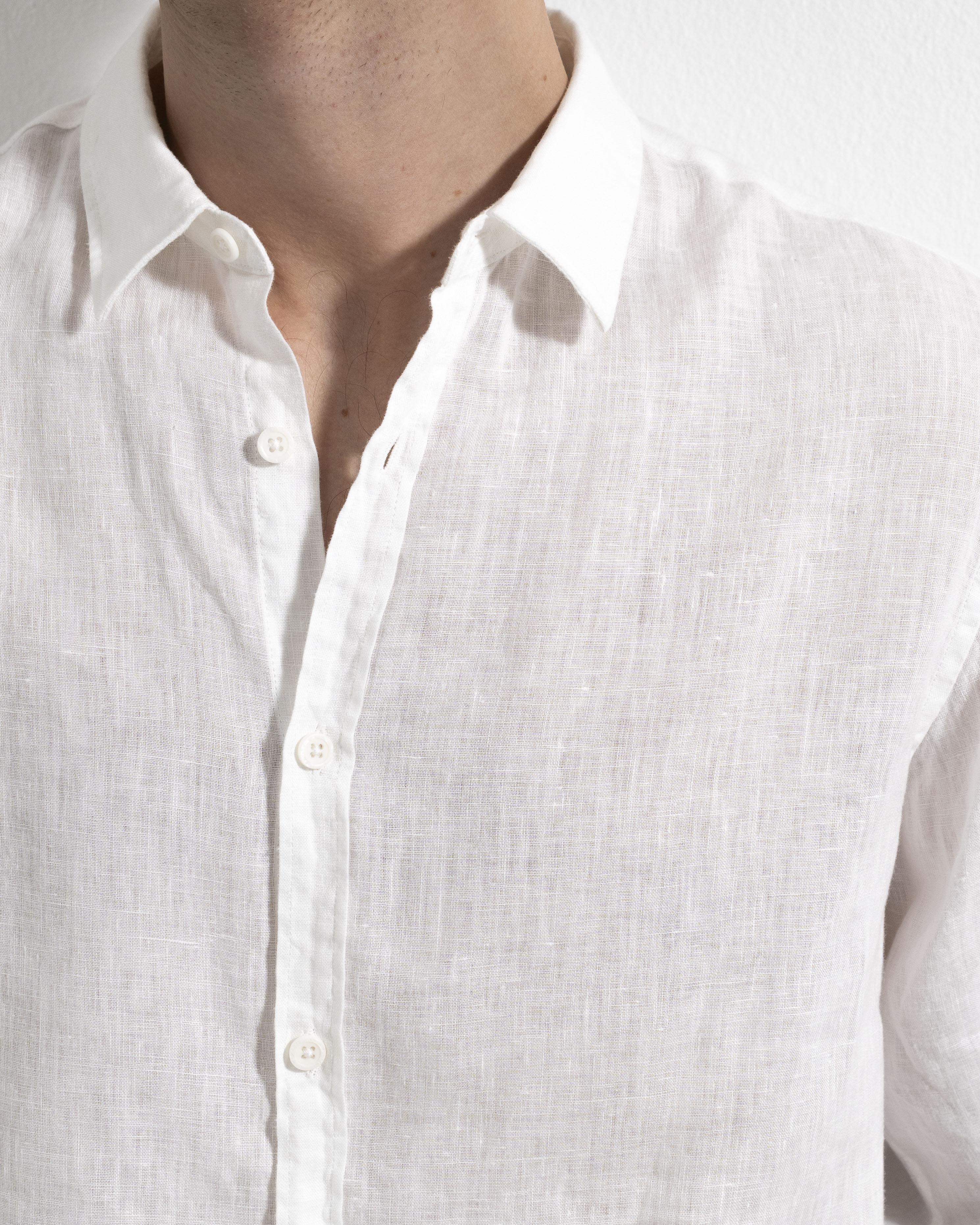 Washed Linen Shirt - White